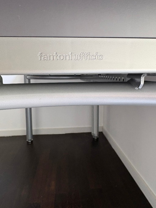 Bureau Fantoni + caisson à tiroirs – Metal, Aluminium (photo 2 of 6)