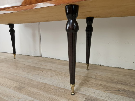 Image 1 of Aparador de caoba de mediados de siglo de 1960 con tapa de cristal