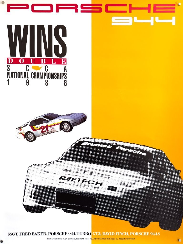 🏁 Porsche 944 — Double SCCA National Championships – 1988