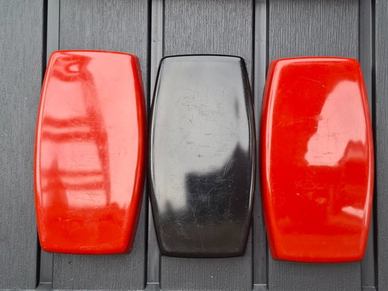 Vassoio da portata Robex con tre inserti, melamina., Accessori da cucina, Plastica, Rosso, Vintage (foto 7 di 11)