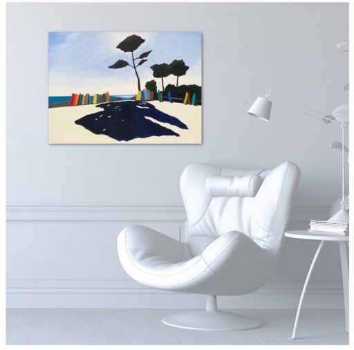 Huile sur châssis entoilé.  Format 81x60cm