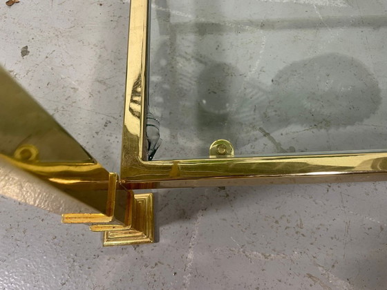 Image 1 of Vintage Brass & Glass Coffee Table 1970s Europe