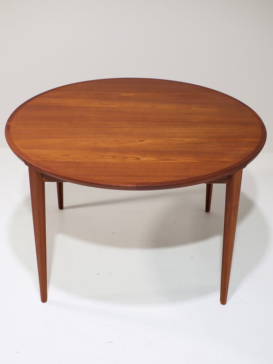 Image 1 of Henry Rosengren Hansen round extendable teak dining table
