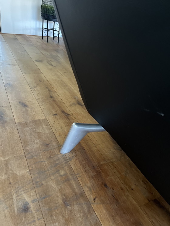 Image 1 of Zwarte leren Leolux bank Tango, 2,5 Zita