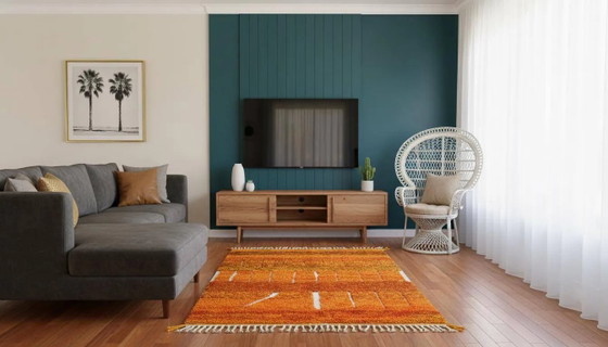 Tapis berbère en laine fait main 3 x 2 m – Wool (photo 7 of 16)