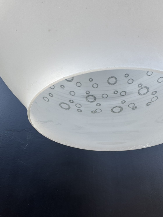 Image 1 of Lampada a sospensione a forma di sfera di vetro a bolle degli anni '70