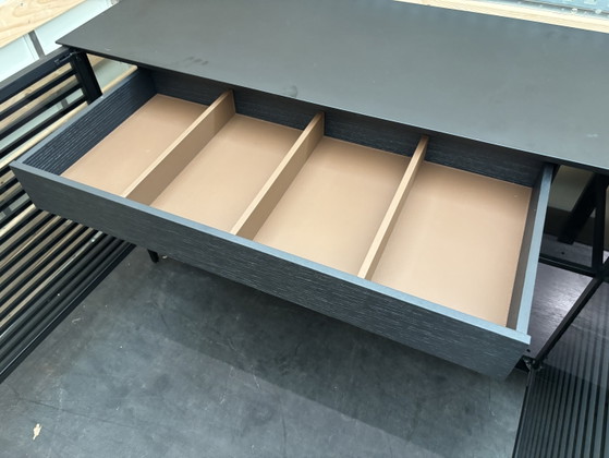 Rimadesio Alambra Low Sideboard 260cm Led Light Shelfs & Drawers – Dressoirs, Metal, Leather (photo 9 of 10)