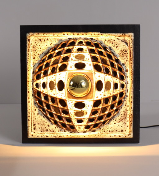 Set of 2 Mid - Century Op Art wall lamps by Bremselmann & Becker, Germany, 1970s