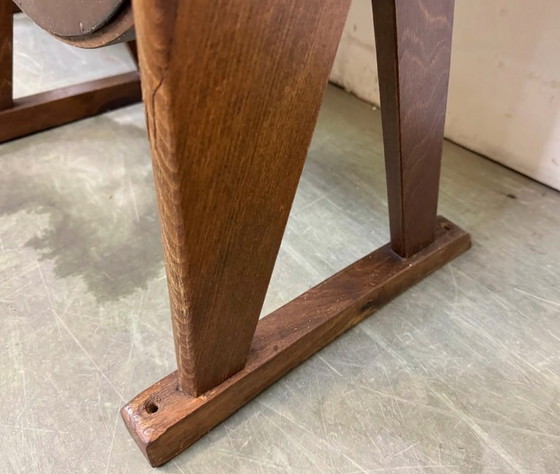 Image 1 of Vintage 3-zits bioscoopbank van Ton, jaren 60