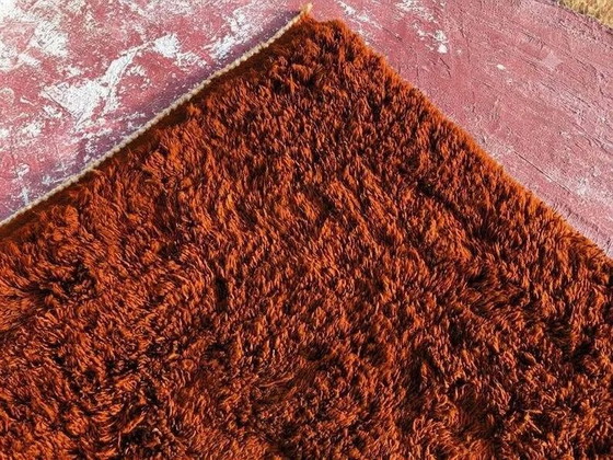 Moroccan Berber rug orange terracotta 300x200 cm – plain handmade rug – Rugs & carpets, Wool, Cotton, Bohemian (photo 5 of 6)