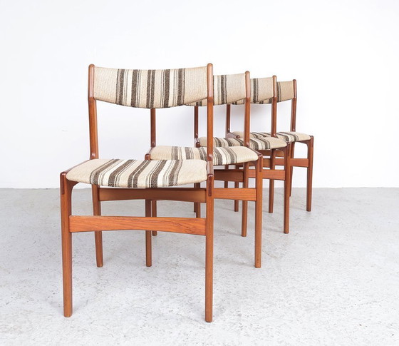 Image 1 of Set of 4 Vintage Erik Buch Teak Chairs for OD Møbler Denmark