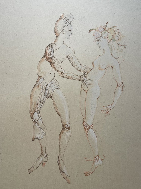 Leonor Fini - Paar - 1970 – Litho's & Zeefdrukken, Paper (photo 3 of 7)