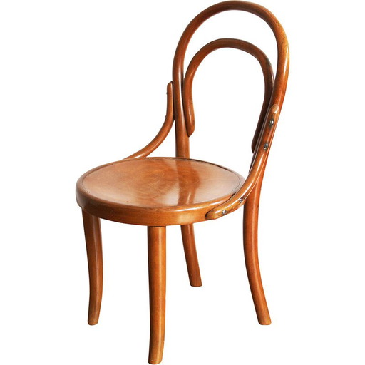 Sedia per bambini in legno vintage n. 1 per mobili Thonet, anni '20