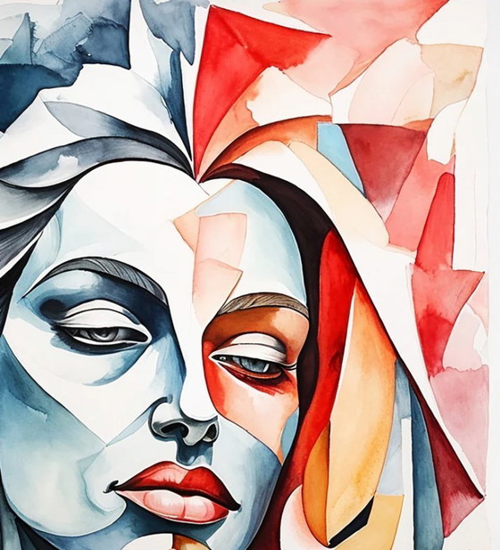 Image 1 of GONGAS – Feuer und Wasser – Gerahmte Künstlerlithografie