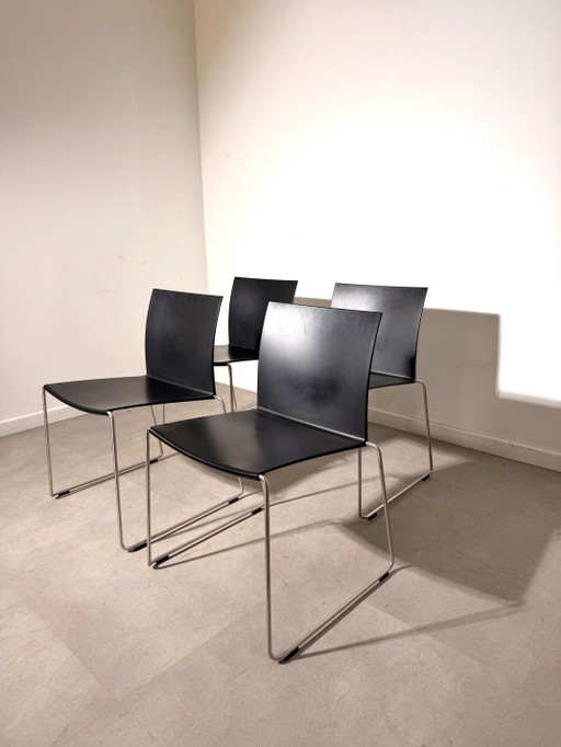 MDF Italia Minimalistische Esszimmerstühle – 4er-Set