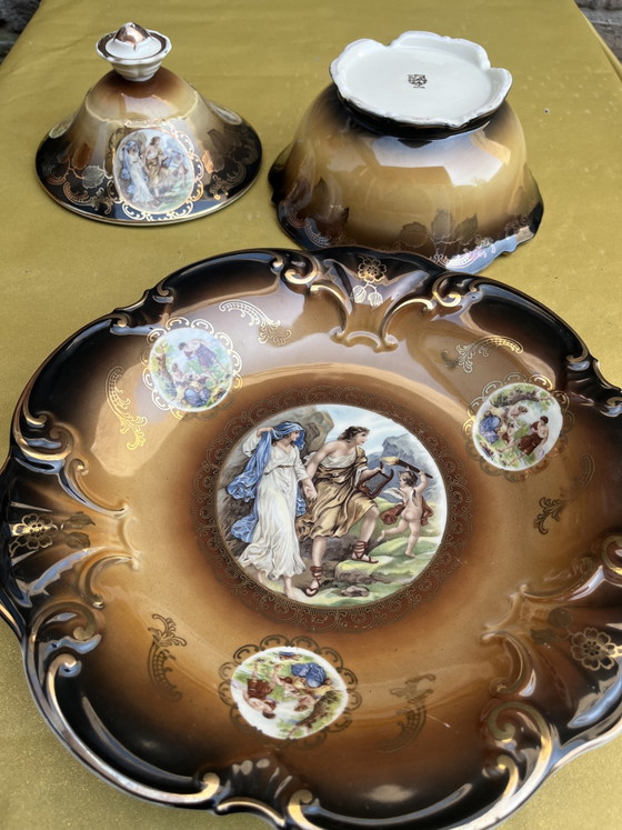 Image 1 of GOYA vintage schitterend versierde terrine met schaal porselein