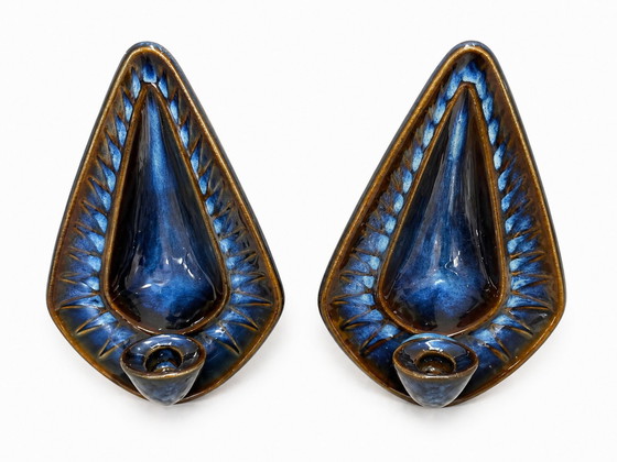 Image 1 of MUSEUM QUALITY – Pair of Large (L) Søholm 3351 Wall Sconces by Einar Johansen (1960s)