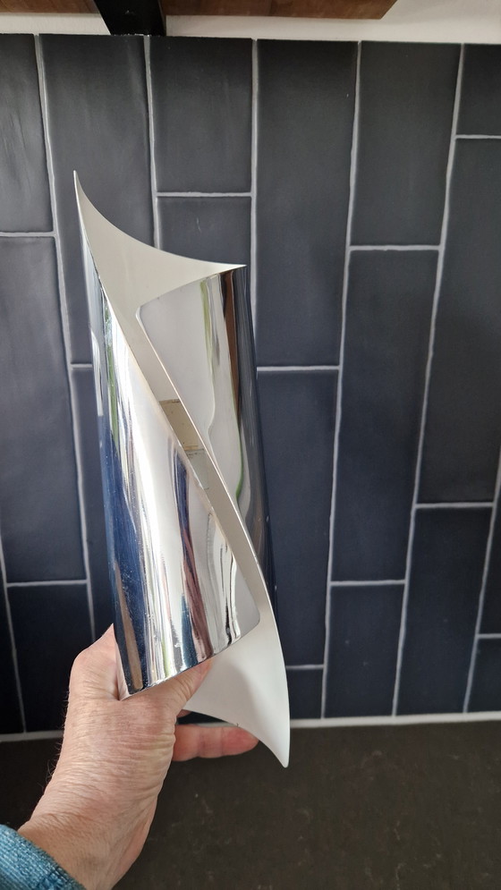 Image 1 of Lampe cylindrique de style futuriste en chrome, années 1970