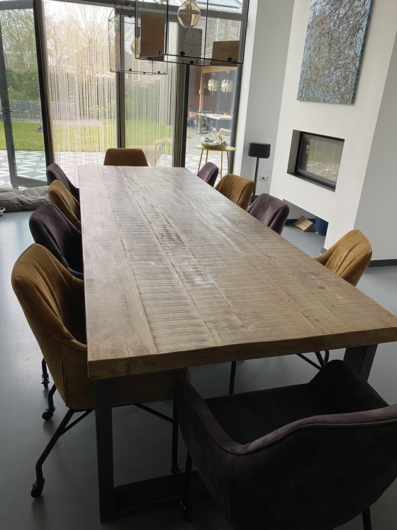 Image 1 of Table 1.00x3.00 steel legs