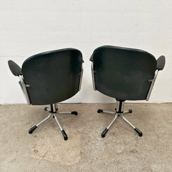 Image 1 of 2x Sedia da ufficio vintage 356 di Gispen in stile Bauhaus