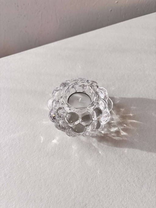 Orrefors Himbeerkristall-Votivkerze Anne Nilsson