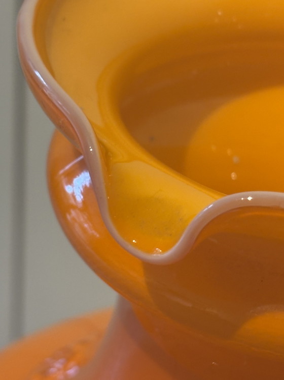 Stelvia Vintage 1960s Orange Opaline Glass Vase (Opalina Fiorentina) Empoli Italy – stelvio empoli (photo 7 of 9)