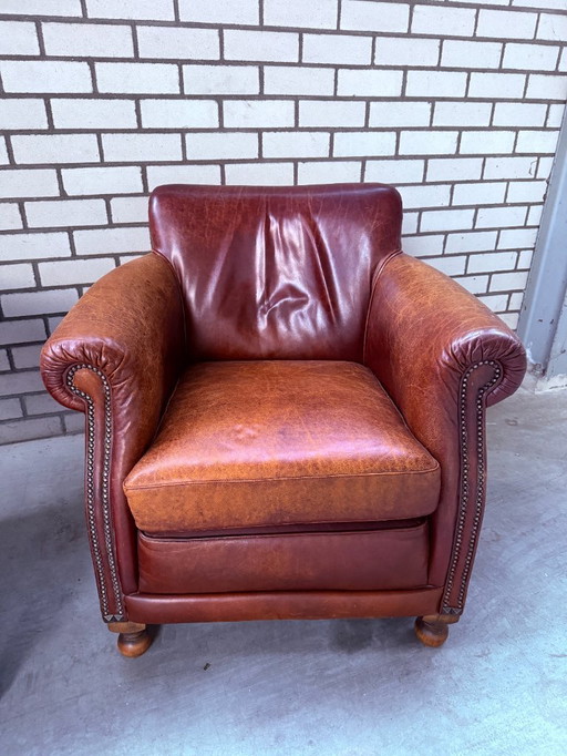 Suite de Fauteuils Club Roche Bobois Cuir