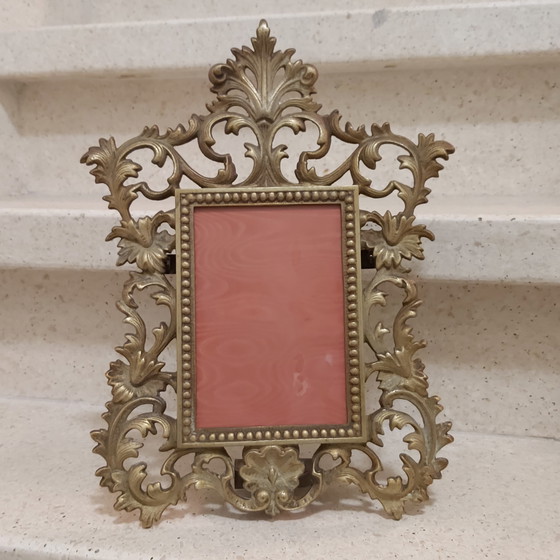 Image 1 of Antiker Fotorahmen aus Messingguss