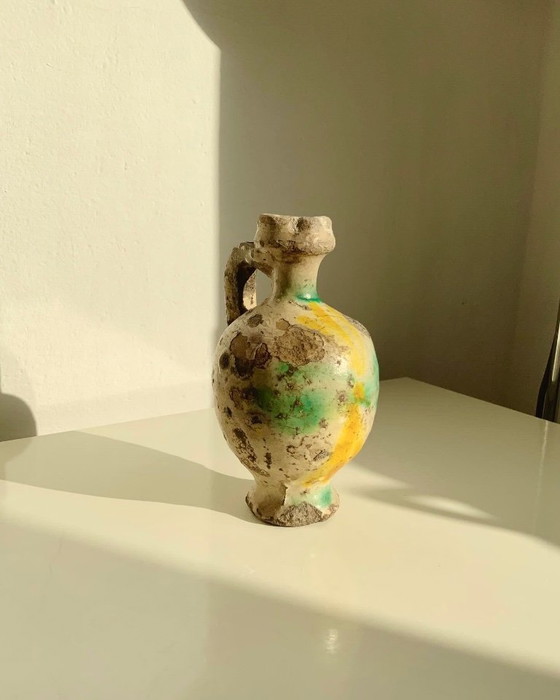 Image 1 of Small Quartara in polychrome majolica from Caltagirone