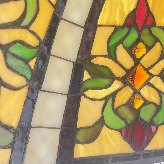 Image 1 of Tiffany-style stained glass pendant light – 40 cm diameter