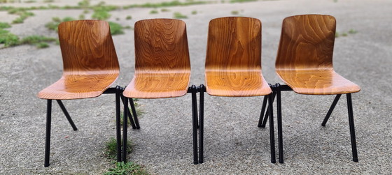 Image 1 of 4X Galvanitas Thur Op Seat Chairs d'école