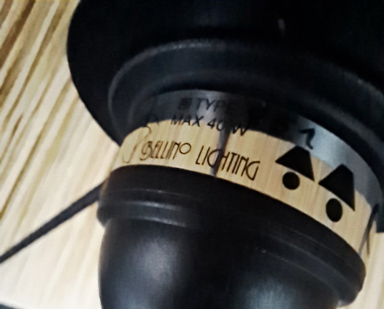 Image 1 of Lampada da tavolo Bellino in rame e rattan