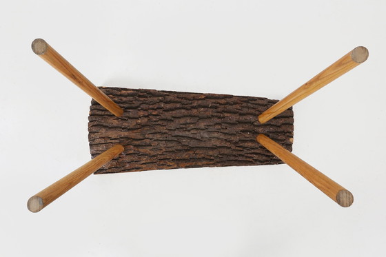 Image 1 of Brutalist Tree Trunk Coffee Table in Solid Oak, Ca. 1950