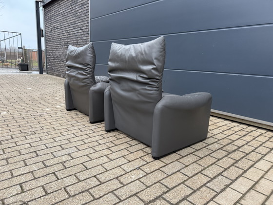 Image 1 of 2x Cassina Maralunga 1z origineel Anthraciet grijs Topstaat!