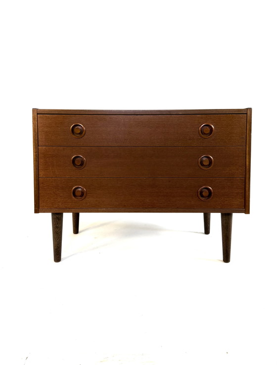 Image 1 of Vintage Deense teakhouten ladekast ‘60