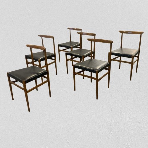 Image 1 of 6 Chaises de salle à manger Mid Century