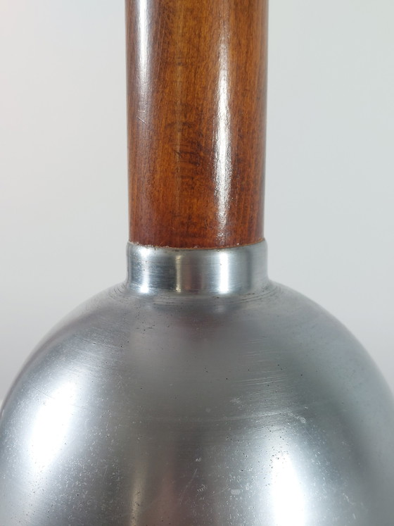 Image 1 of Vintage mid-century unique table lamp with ball base, Art Deco Revival style