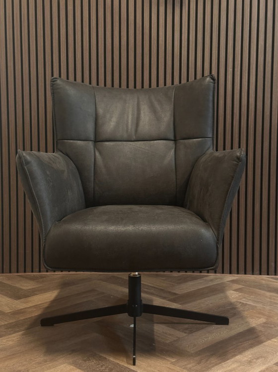 Swivel Armchair Moos Darkgraphite 80x75cm – Sitdesign, Swivel chairs, Textile (photo 8 of 8)