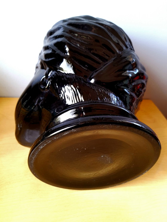 Image 1 of Moor's head vase or cachepot in glass, 1970