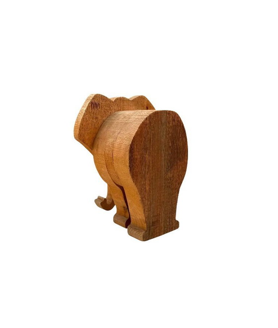 Image 1 of Bottega Michelangeli, Elephant wood sculpture, Orvieto Italy 1970s