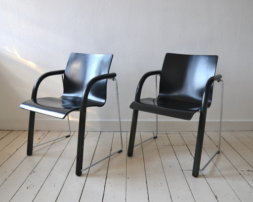 6x Thonet S320 Stoelen, 1984