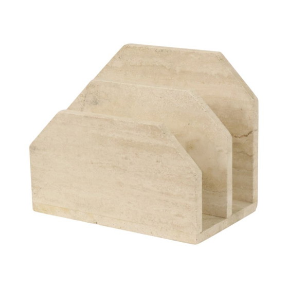 Vintage Magazine Rack Travertine Natural Stone Seventies (photo 22 of 22)