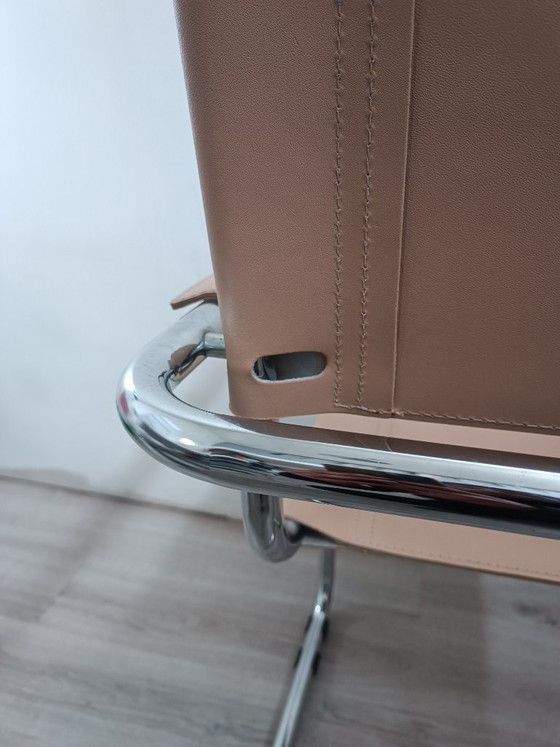 Freischwinger-Sessel Bauhaus Italien 1980er Jahre – Metal, Leather (photo 11 of 15)