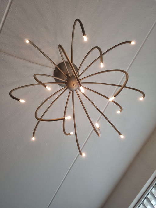 Design nickel pendant lamp, halogen dimmable