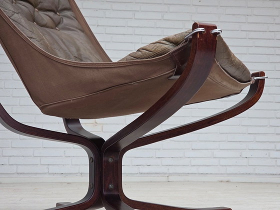 Image 1 of 1970s, Norwegian design by Sigurd Ressel, lounge chair, model "Falcon".