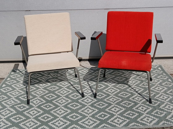 Image 1 of 2 x 2 x Industrial Armchairs Gispen Design Wim Rietveld Model 415/1401
