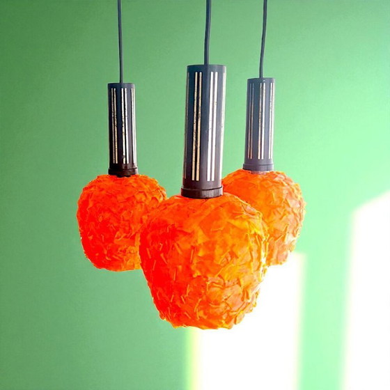 Image 1 of Orange Cascading Spaghetti Hanging Lamp, 1960s