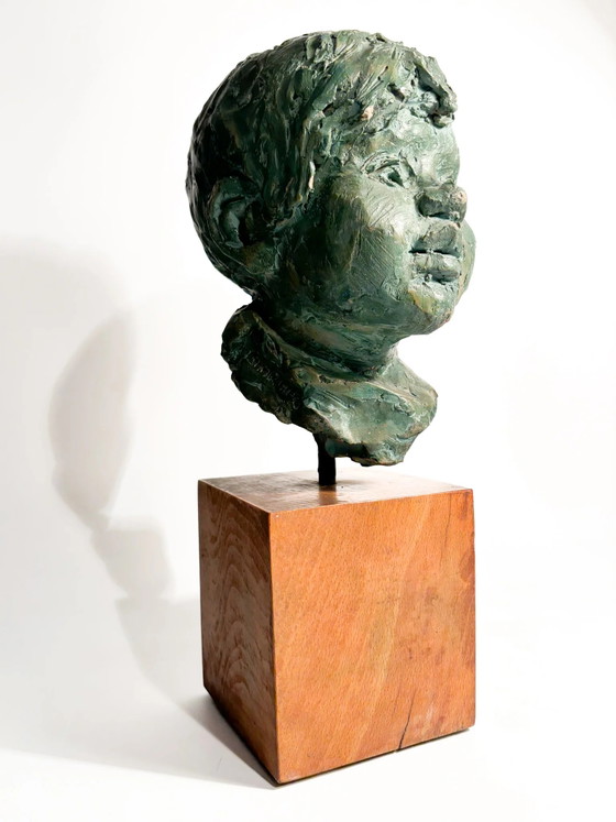 Bruno Bambacaro 1970s Terracotta Bust Sculpture of a Young Man (photo 13 of 15)
