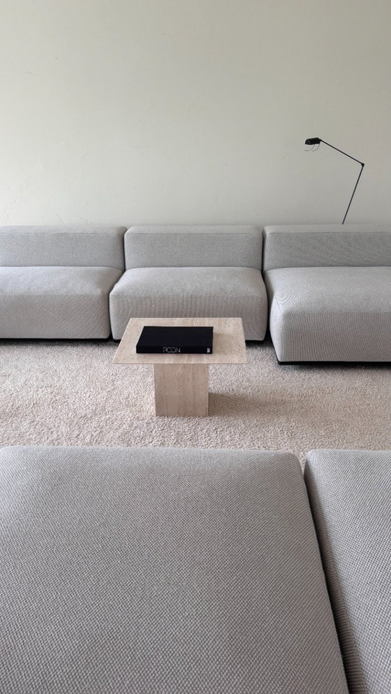 Image 1 of Minimalist travertine side table