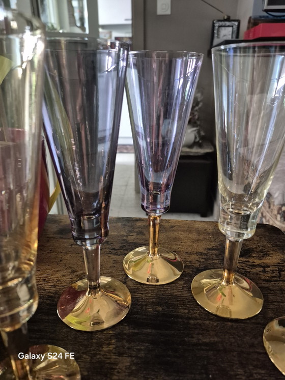 Image 1 of Cinco copas de champán de cristal modelo Nobel Sparkling Devil